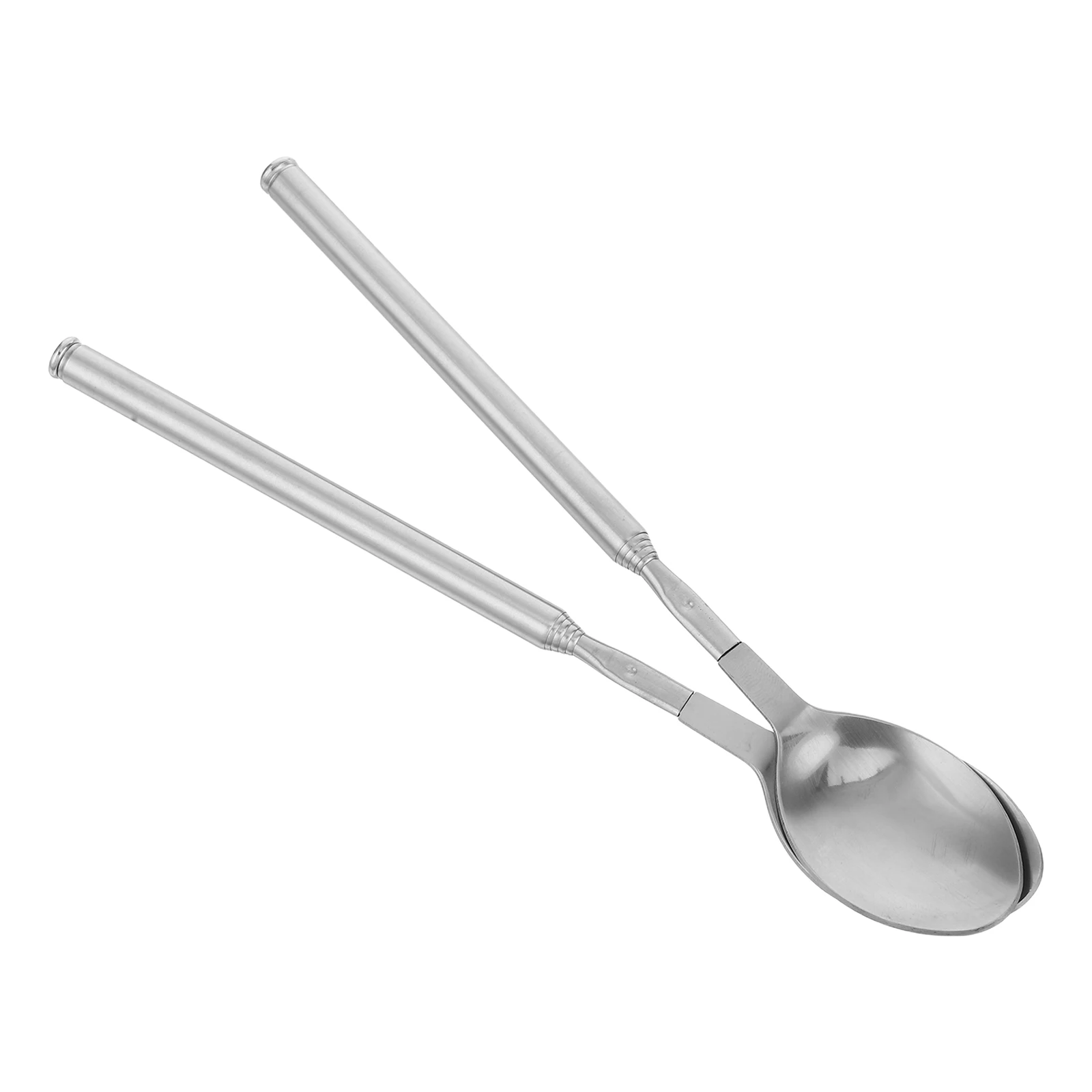 

2pcs Stainless Steel Telescopic Spoon 20.5-63.5Cm Extendable Soup Serving Utensil For Cooking Camping Stirring Jam Honey Cereal
