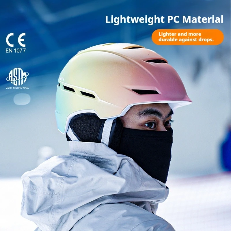 Eastinear Snow Glasses Integrated Ski Helmet Adult Men and Women Outdoor Extreme Sports Half-covered Safety Helmet Ski Equipment
