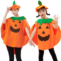 Adult Gril  Halloween Costume Kids Pumpkin Romper with Hat Shoes Cover Boys Girls Cosplay Jumpsuit