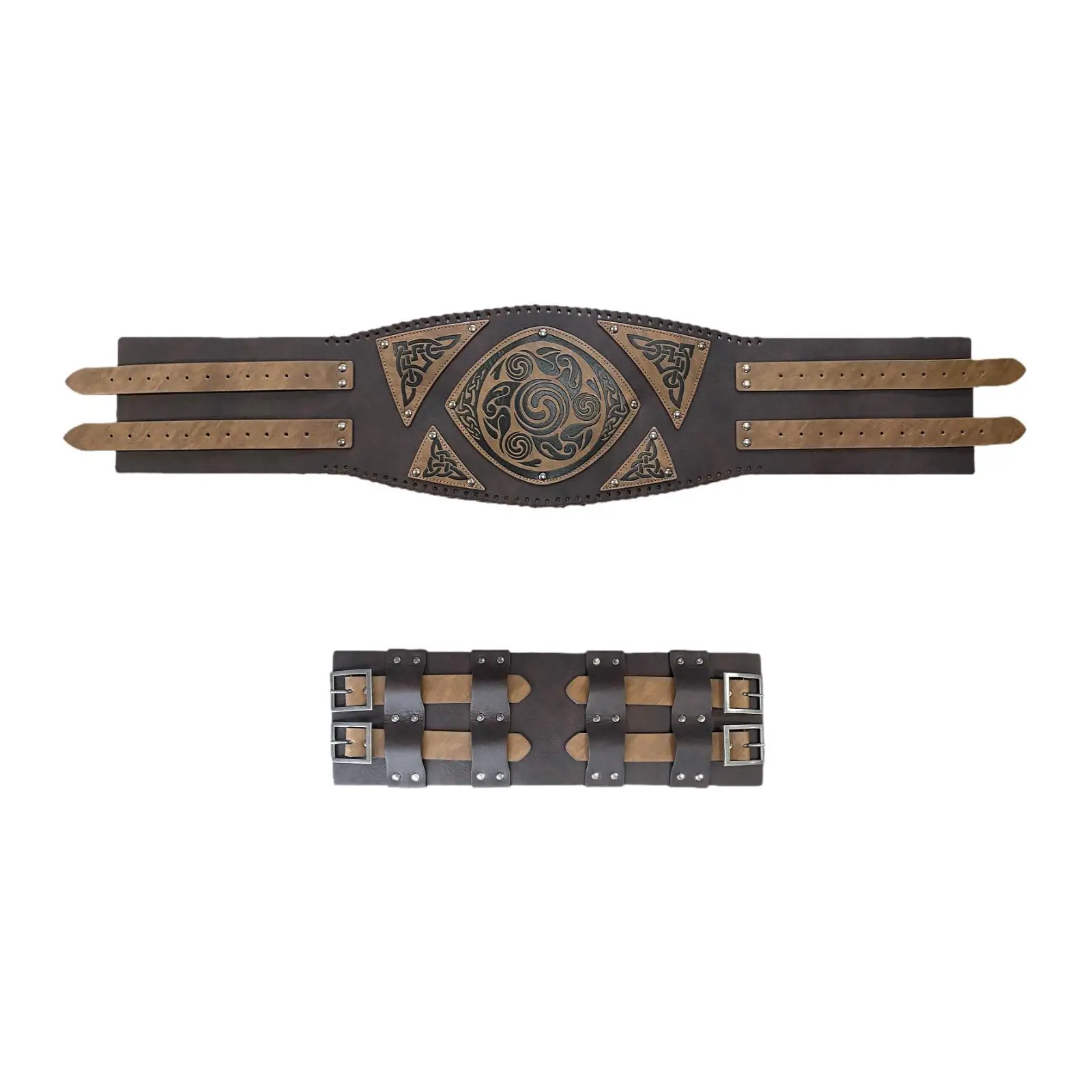 나이트 코르셋 와이드 벨트 조절 가능한 PU 가죽 허리띠 무대 공연 벨리댄스 및 할로윈 소품용