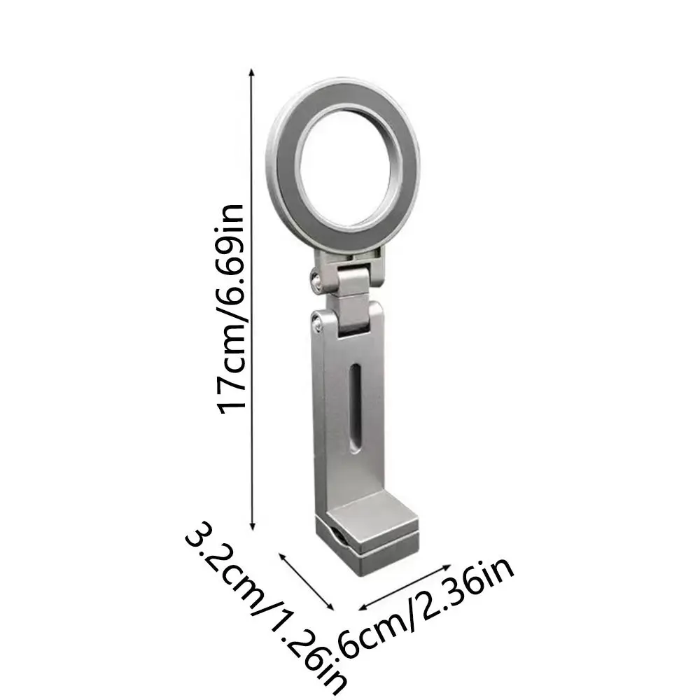 360° Rotation Magnetic Phone Holder Foldable Flexible Airplane Phone Mount Adjustable Bracket Portable Travel Phone Stand Flight