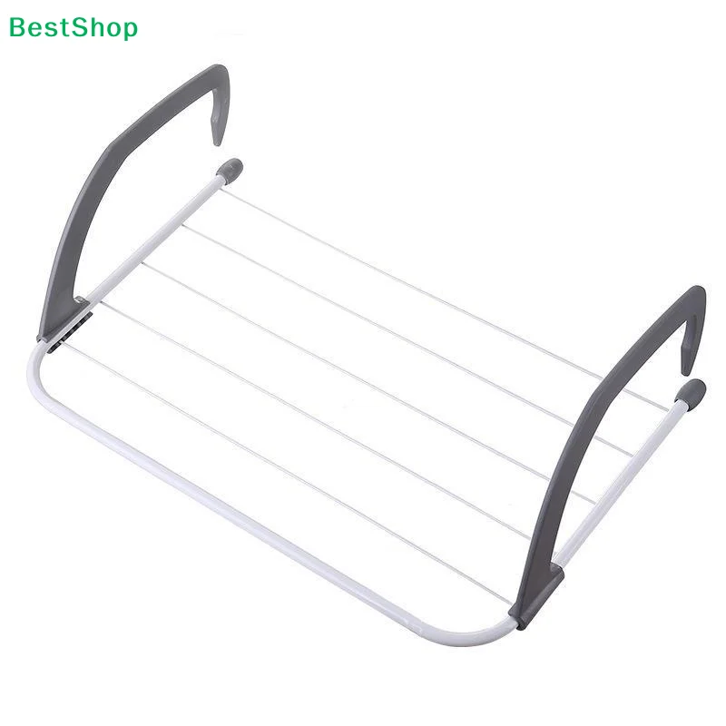 〔Q〕Expandable Window Sill Clothes Drying Rack Foldable Balcony Laundry Hanger Iron Shoe Towel Dryer view 4