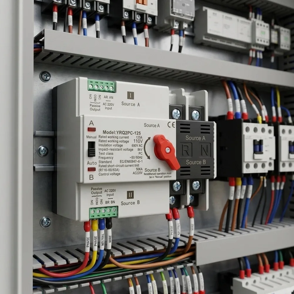 2P 125A AC110V Transfer Switch Designed for ATS Installations with 690V Rated Insulation and 50/60Hz Frequency Range