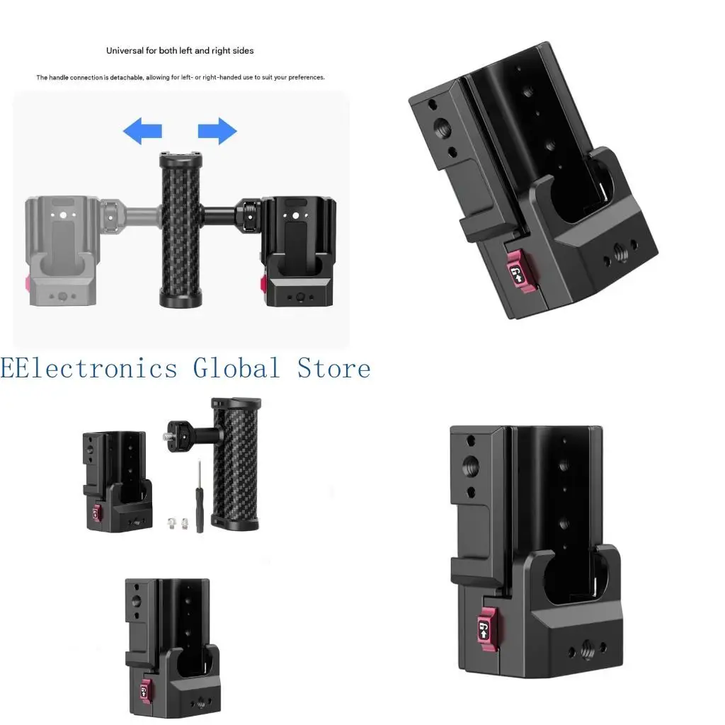 462B Handheld Video Camera Cage for Pocket 4P 4 3, Metal Mount Frame with Side Open Loading Structure for Travel Use