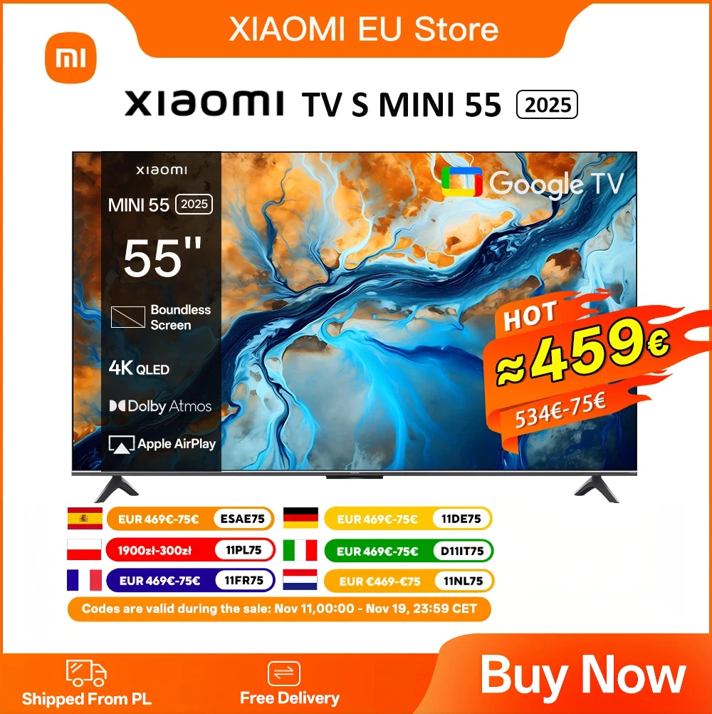 XIAOMI S MINI 55 144 هرتز QD-Mini LED Dolby Vision ® الذكاء، دولبي أتموس ® جوجل تلفزيون #1