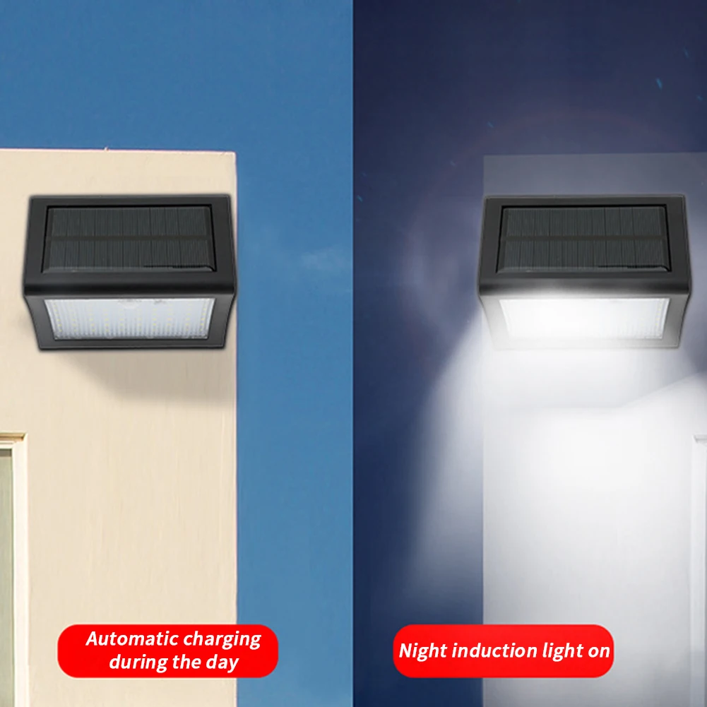 Lampu Dinding tenaga surya, lampu tembok luar ruangan Solar 200 Lumens tahan air, lampu sinar matahari luar ruangan, dekorasi dinding Modern untuk taman teras pagar