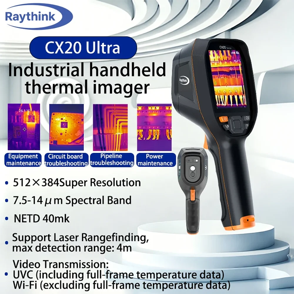 Raythink CX20 Series Handheld Thermal Imaging Camera – 256x192, -20~550°C, AI High-precision Measurement Dual Light Fusion, 25Hz