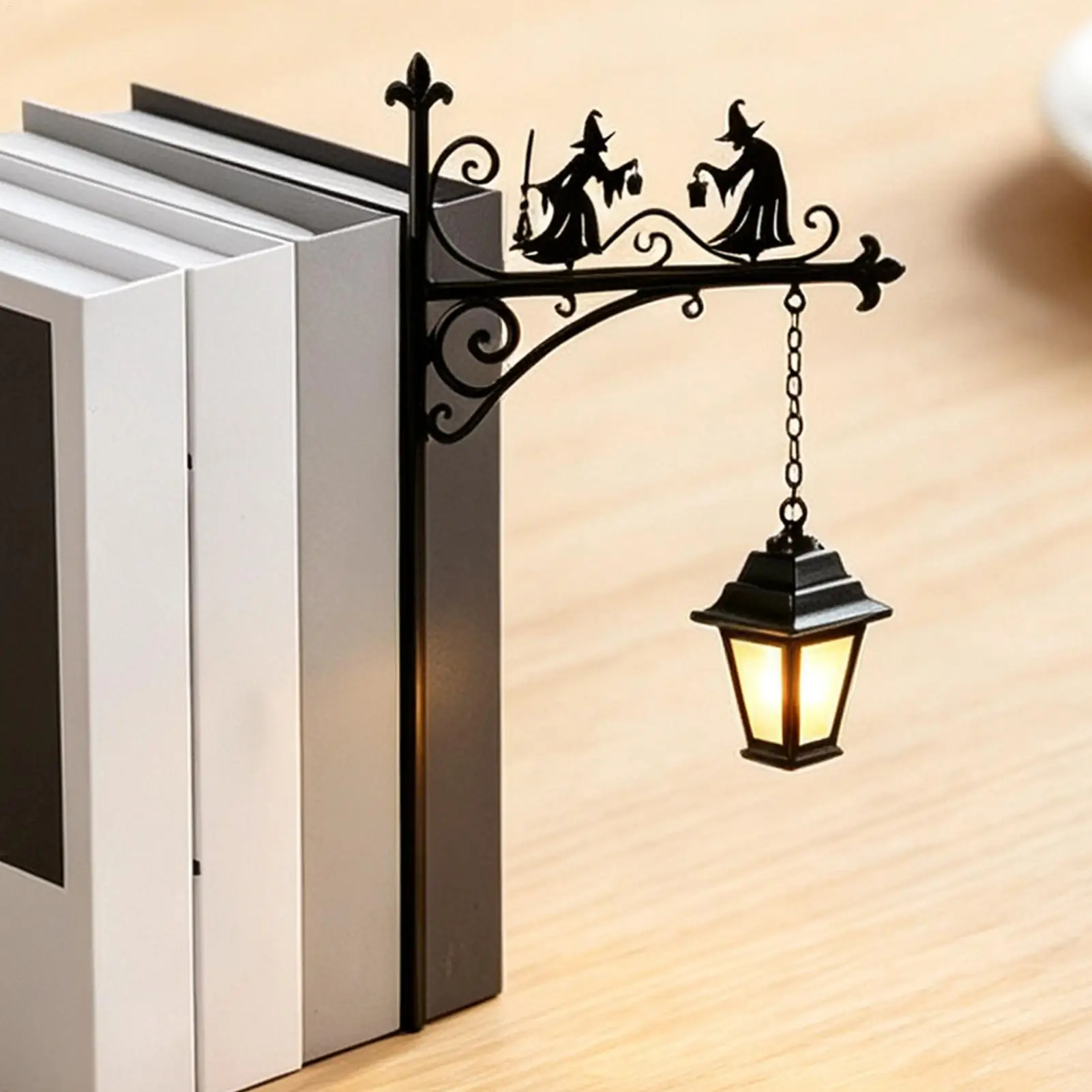 Bookshelf Lantern Halloween Witch Theme Decorative Bookcase Light Decorative Bookshelf Lighting For Bookcase Cabinet Display