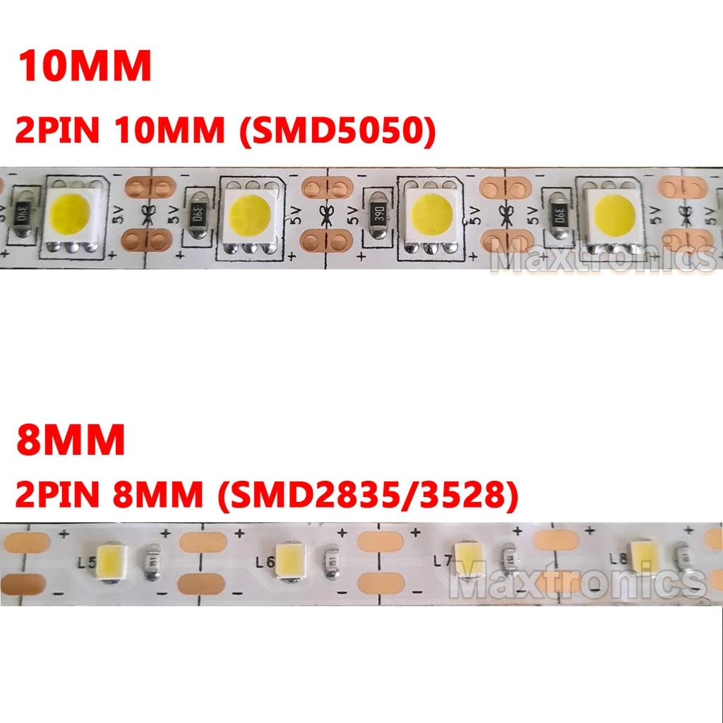 5-10 Stuks 8Mm 10Mm 2pin Led Strip Connector Verlengkabel Geen Behoefte Lassen 14Cm Draad Voor Smd2835 5050 Enkele Kleur Led Strip Tape