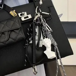 Artistic Sculpture Keychain Alloy Charm Fashionable Bag Charm Key Organizers Key Accessory Creative Backpack Ornament