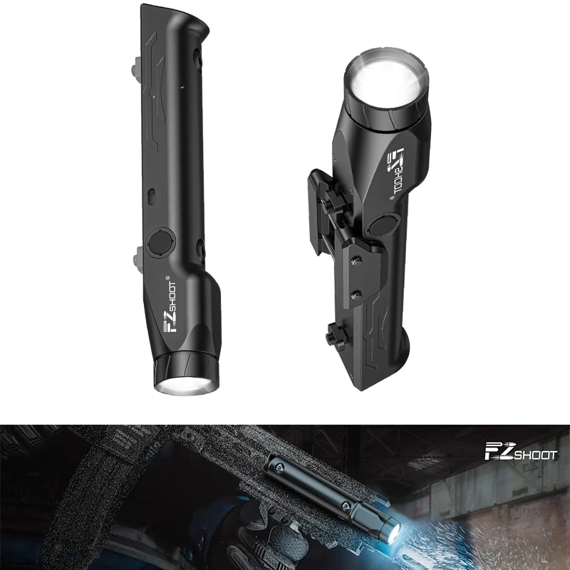 

EZshoot 1700 Lumens Flashlight for Rifle Magnetic Rechargeable LED Light with Strobe Mode for Picatinny Rail and M-Rail Hunting