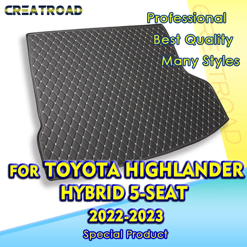 

Коврик в багажник автомобиля для Toyota Highlander 5-Seat 2022 2023, автомобильные аксессуары на заказ, украшение интерьера автомобиля