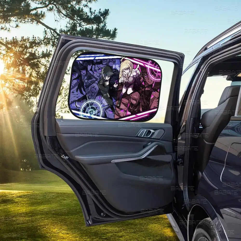 الكلاسيكية أنيمي Danganronpa نافذة السيارة الجانبية ظلال الشمس 1 حزمة الشمس وهج الأشعة فوق البنفسجية حماية للطفل الطفل نافذة جانبية الشمس الظل