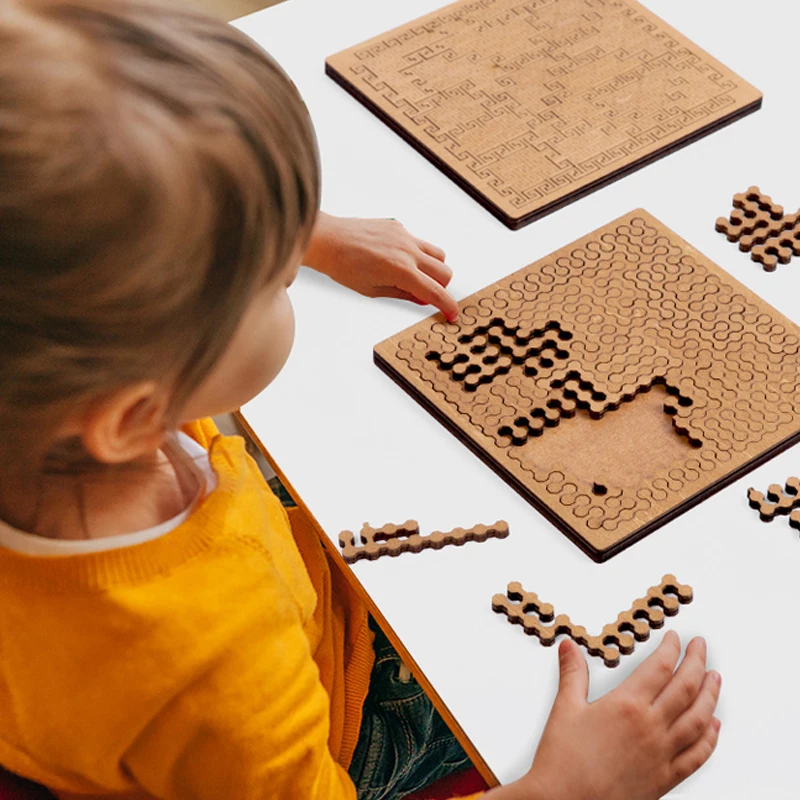 

Impossible Wooden Puzzle IQ Puzzles for Adults Impossible JigSaw Puzzles Brain-teaser Ten Level Difficulty Tangram Board Games