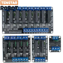 Low Level 5V 1 2 4 8 Channel Solid State Relay Module SSR G3MB-202P 240V 2A Output With Resistive Fuse