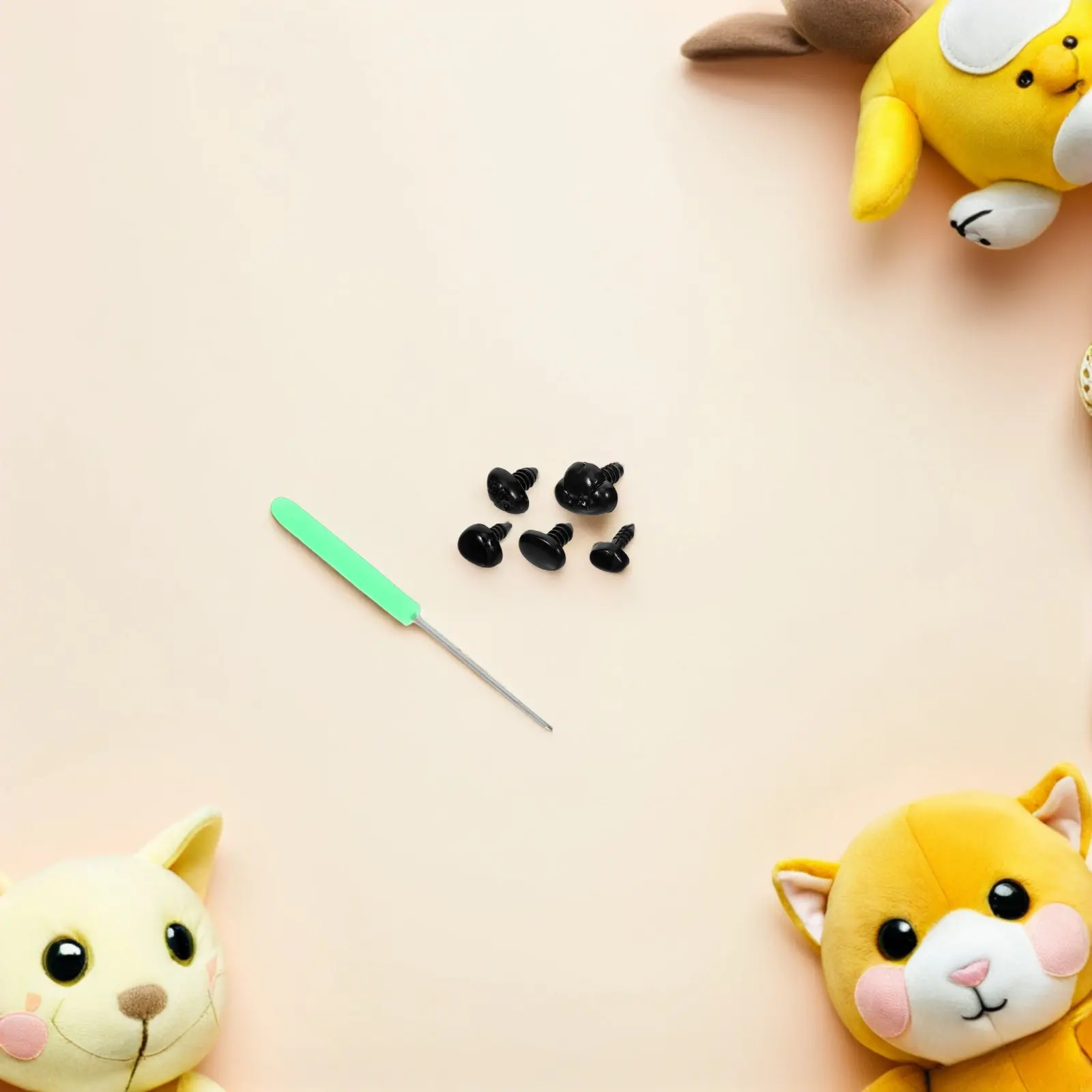 

1 Set Safety Eye Tool Ergonomic Design Quick Installation for Crochet Amigurumi Stuffed Animals Craft Eyes Attaching Tool