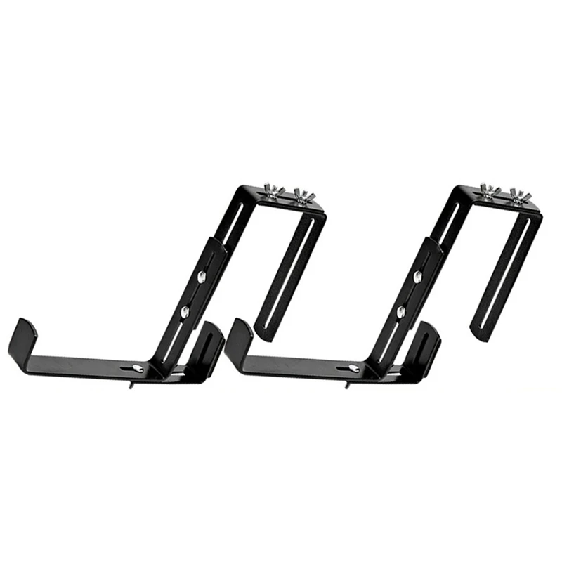 

3 Pair Hook Trough Plant Pot Hanging Hooks Rail Balcony Planter Holder Brackets Iron Hooks Height Adjustable Hook -S