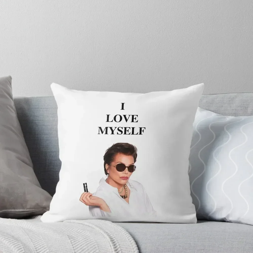 kris jenner I love myself Throw Pillow ornamental pillows for living room Embroidered Cushion Cover pillow