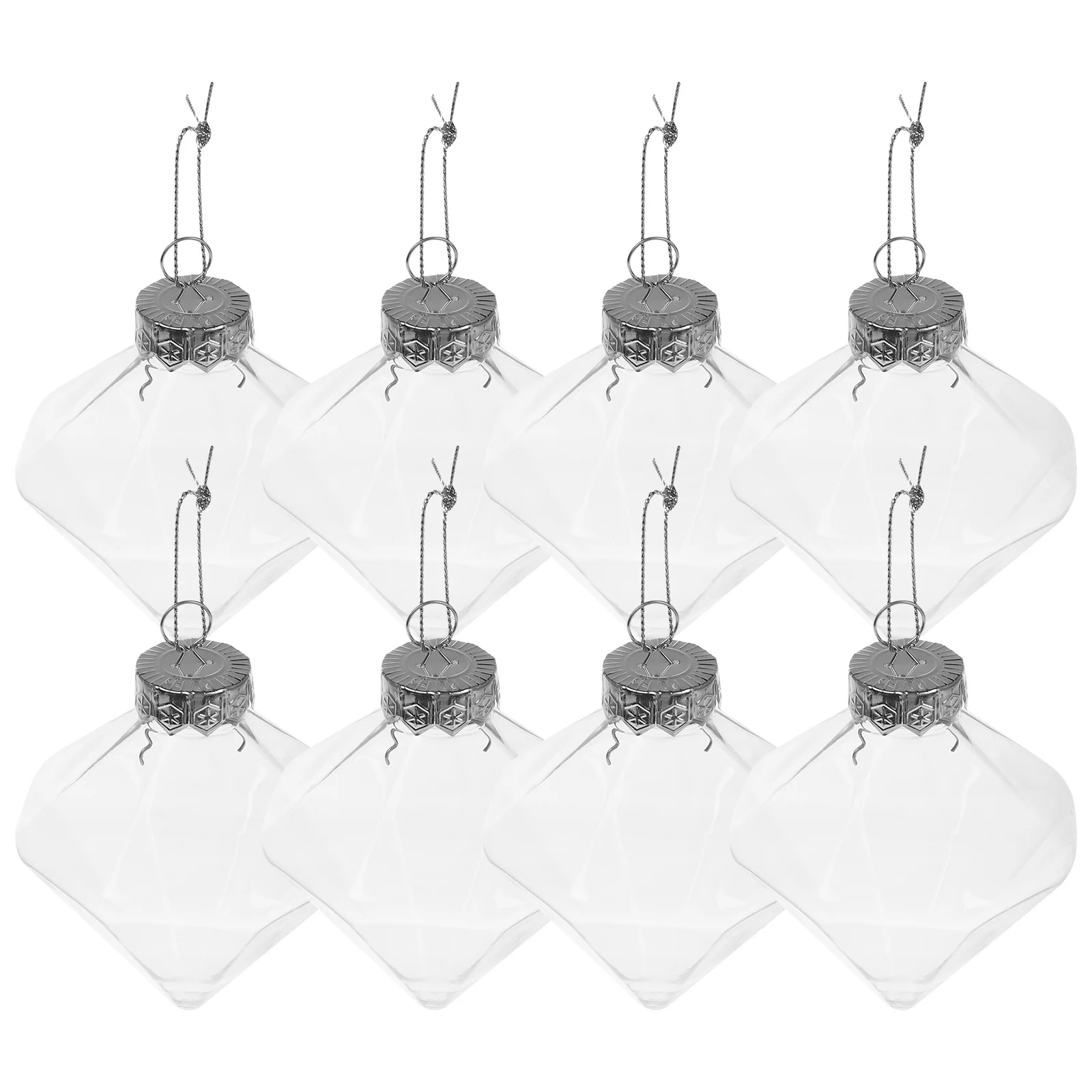 

8pcs Shatterproof Clear Plastic Ornaments Fillable Christmas Light Bulb Balls Tree Decorations Diy Hanging Baubles