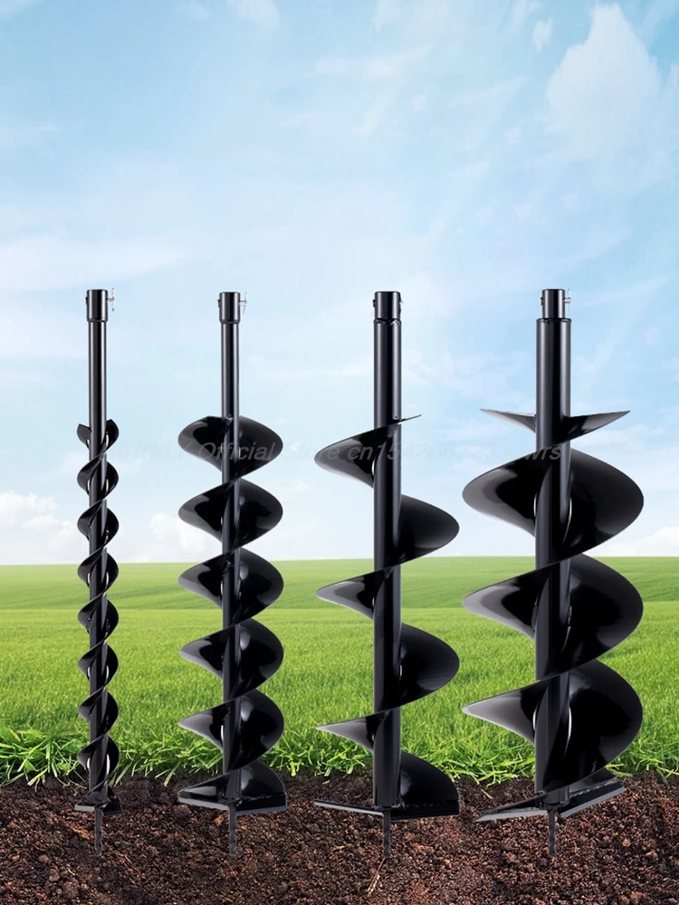 Manganese steel high strength ground drill bit double blade alloy small high power spiral digging machine drill bit
