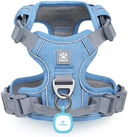 

Регулируемая шлейка для собак с идентификационной биркой, светоотражающими полосами, дышащей сеткой и мягкой подкладкой для маленьких собак.