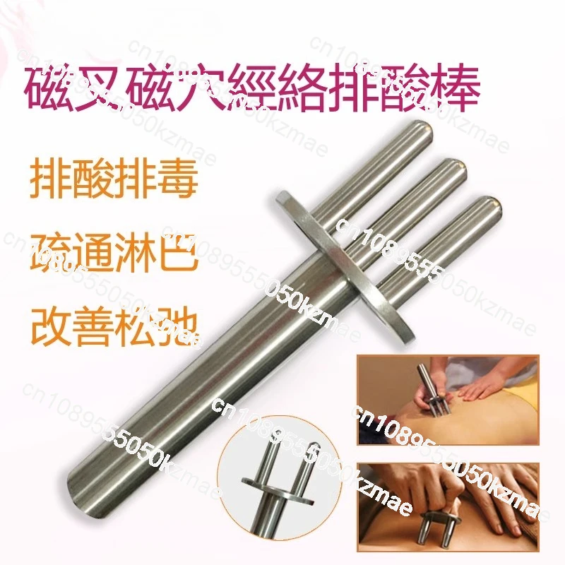 Magnetic Fork Acupoint Meridian Massage Stick | Acid Discharge, Lymphatic Dichotomy, Cosmetic & Prosthetic Therapy