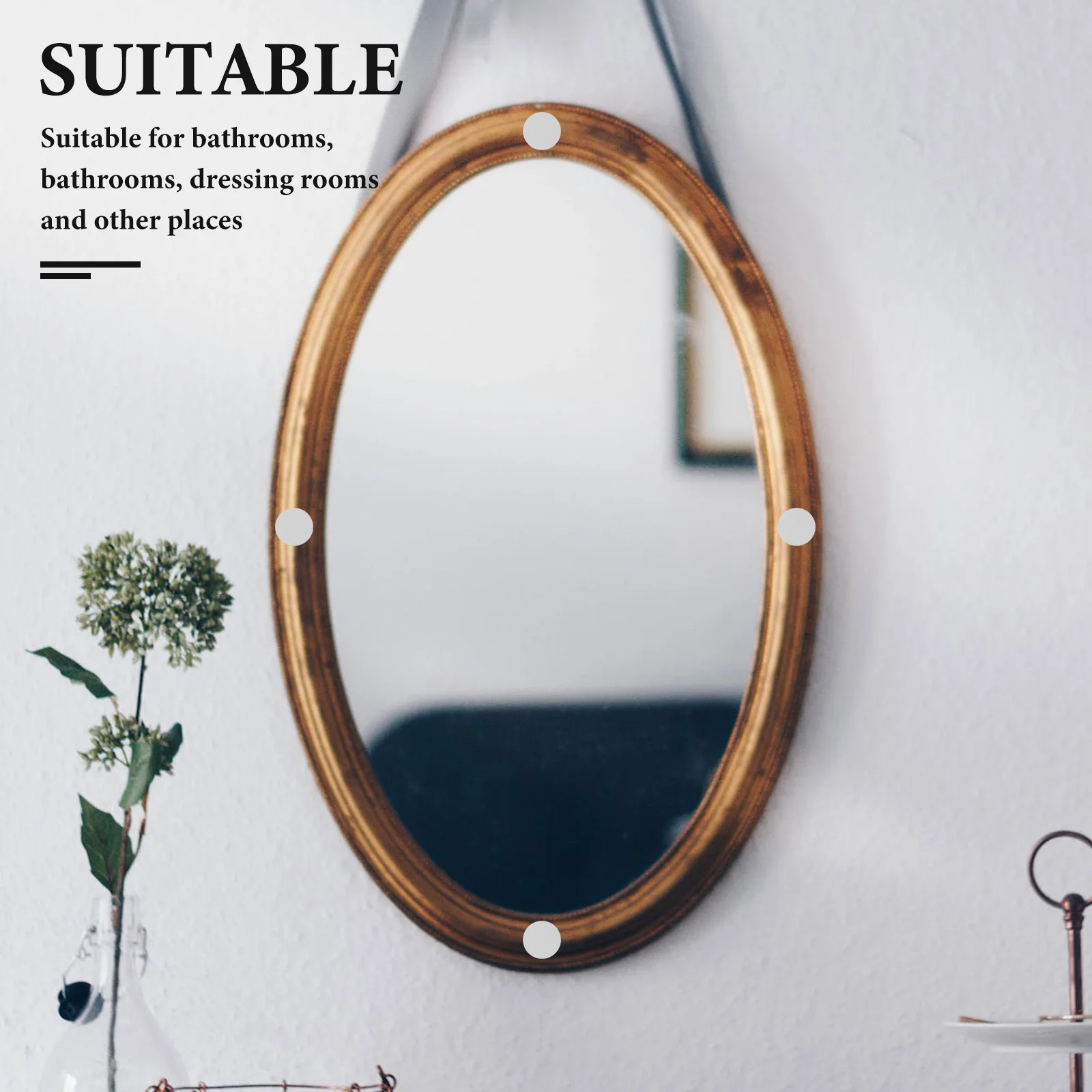 

1Set Copper Mirror Nails Polished Finish Signboard Fittings Easy Installation Decorative Screw Caps Mirror Effect Nail Polish