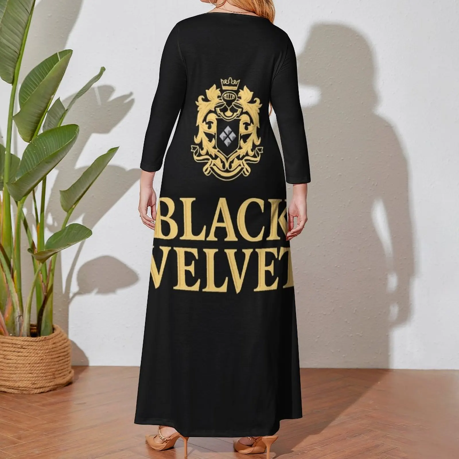 Black velvet canadian whisky essential t shirt Long Sleeved Dress Evening gown summer dress daily