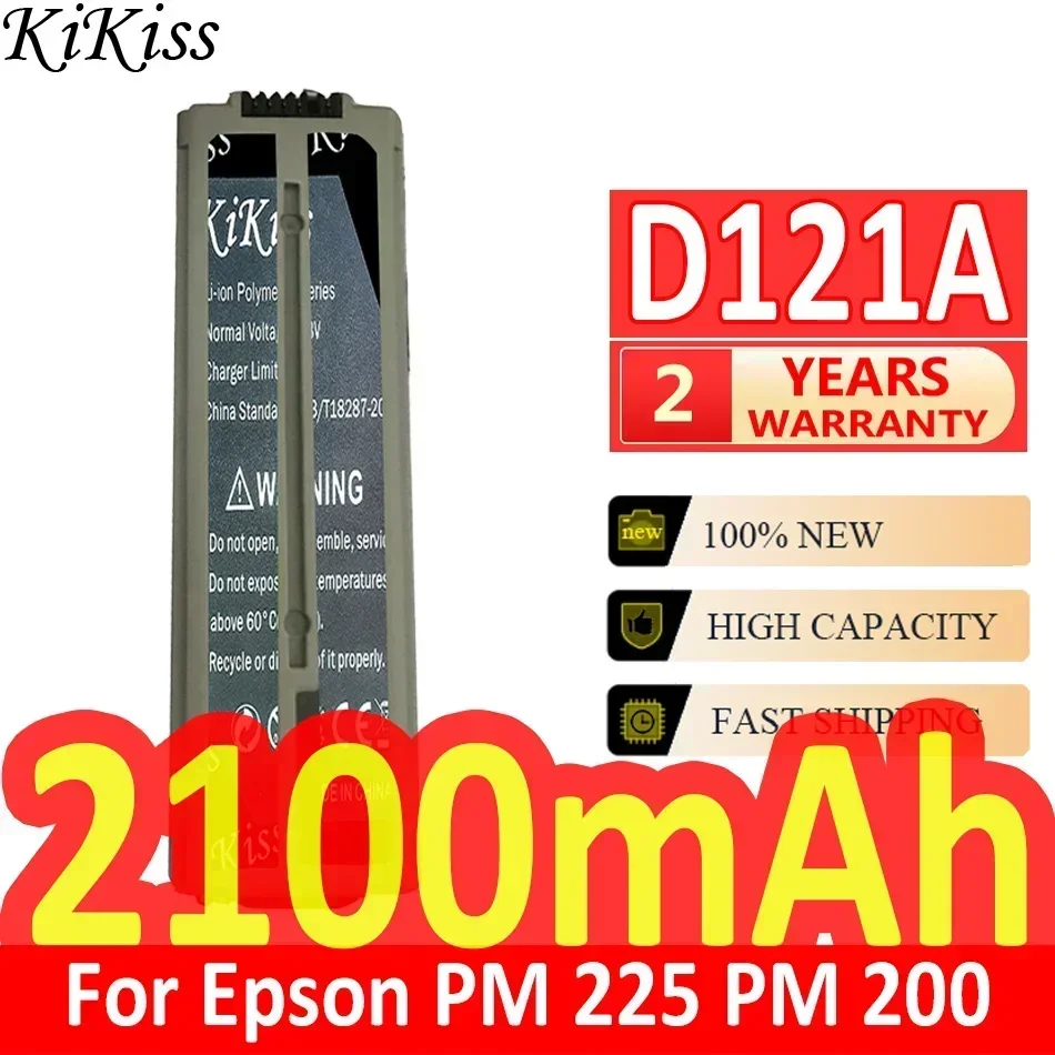 KiKiss Battery 2100mAh D121A (C12C831082) For Epson PictureMate 200 Charm PM200/Printer Charm PM 225