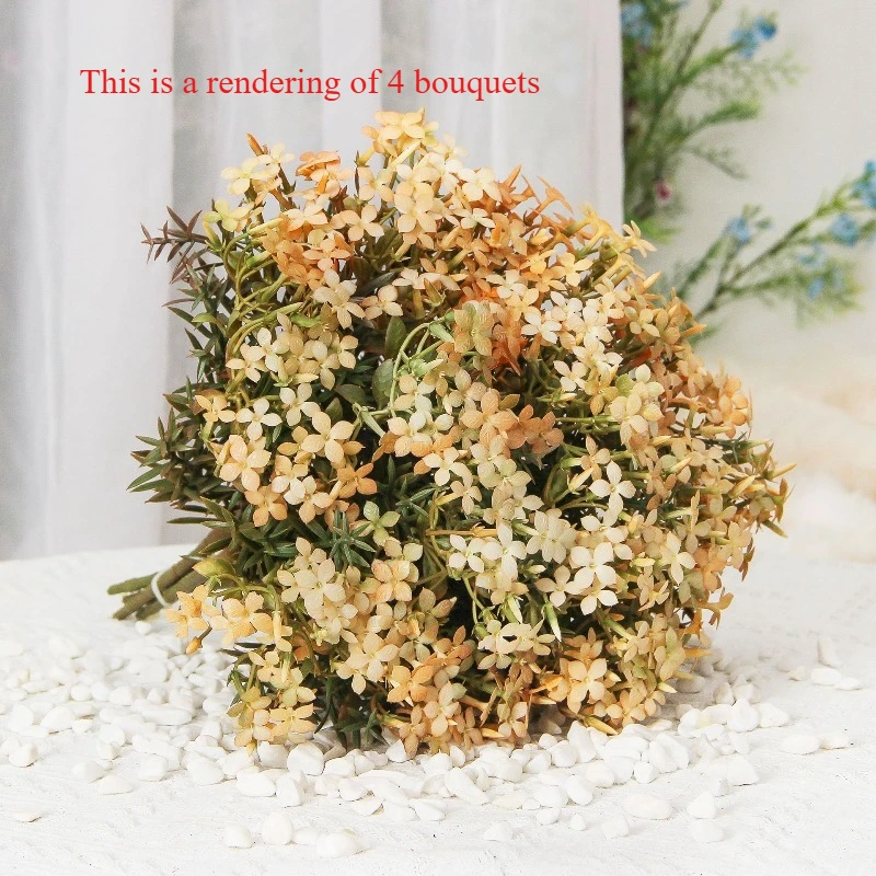 4/5 Stück Künstliche Blumen Plastik-Gypsophila Liebesblume Gartendekoration Simulierte Grünpflanze Kunstgras Heimdekoration – Detail 11