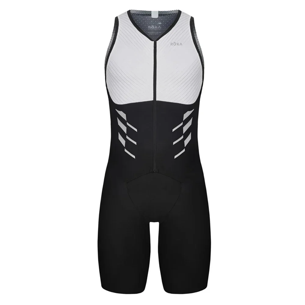 

2023 Roka Mens Short Sleeveless Cycling Skinsuit Triathlon Suit Mtb Tights Bike Clothing Ropa Ciclismo Running Bodysuit Jumpsuit