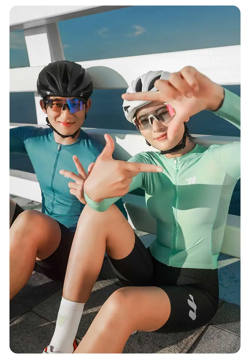WEST BIKING Radtrikot Langarm Herren Damen Atmungsaktiv Schnelltrocknend Fahrradshirt MTB Rennrad Kleidung Sommer Reflektierendes Oberteil – Detail 19