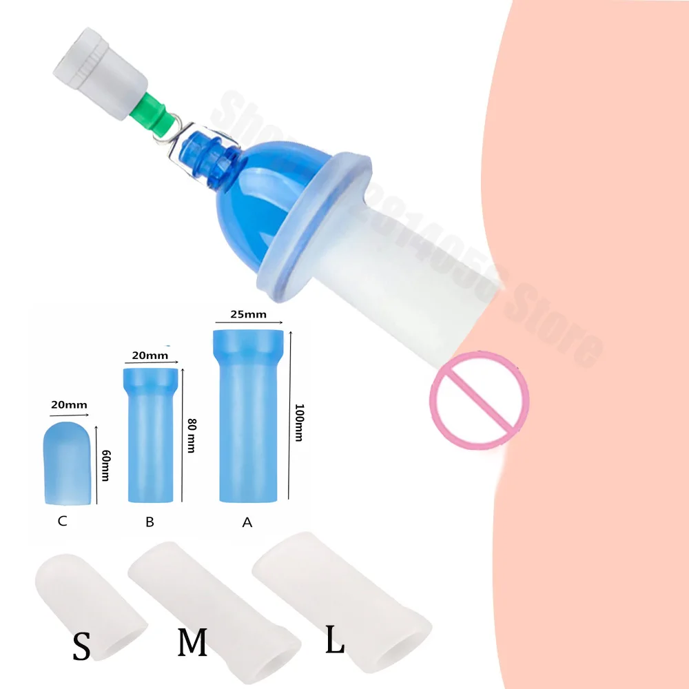 Giocattoli del sesso maschile, manicotti in Silicone S/M/L per pompa di estensione della tazza del vuoto Kit di bloccaggio del pene per l'ingrandimento del pene/sostituzione della barella