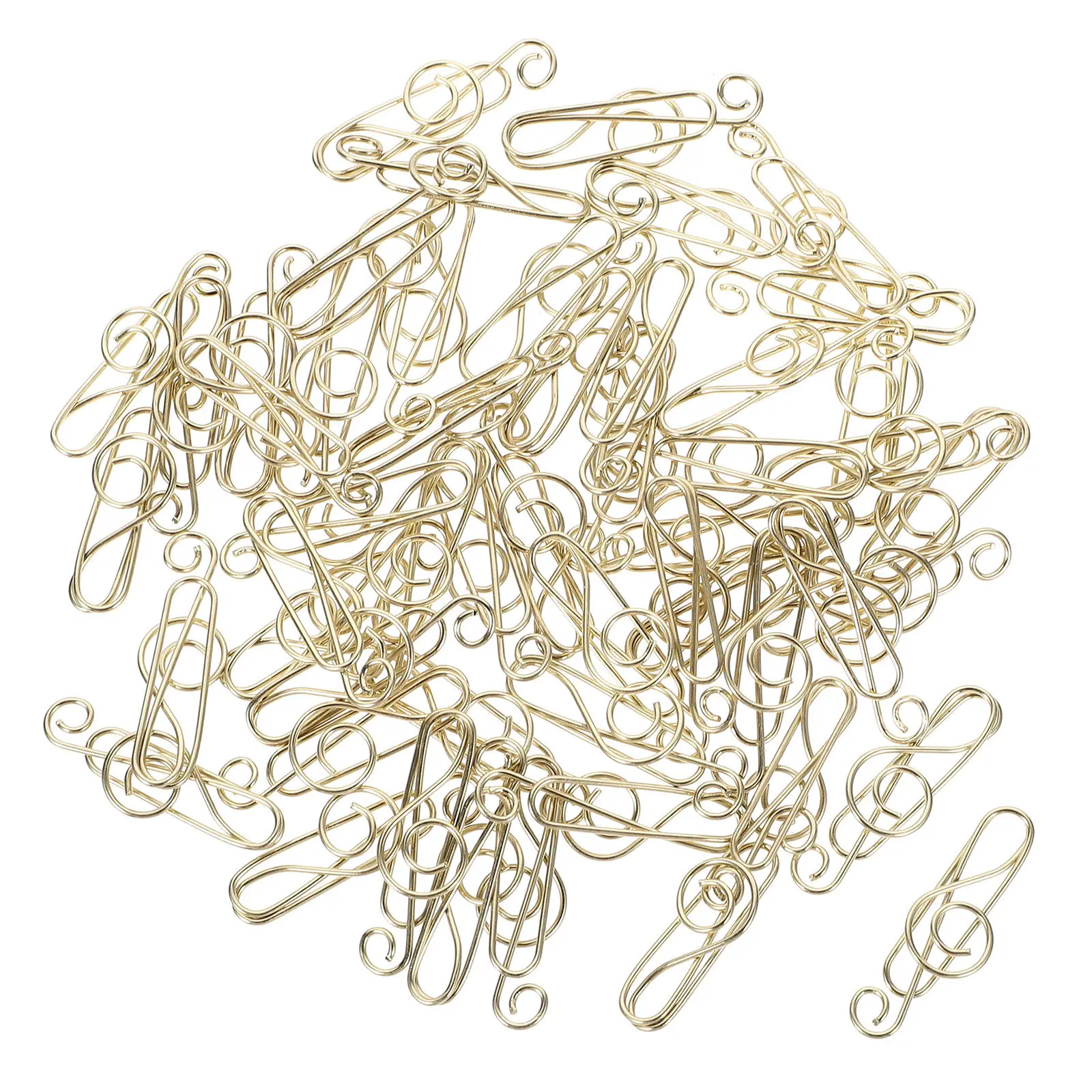

50Pcs Creative Music Note Shaped Metal Paper Clips Strong Non Deformable Carbon Steel Office School Supplies Decorative Bookmark