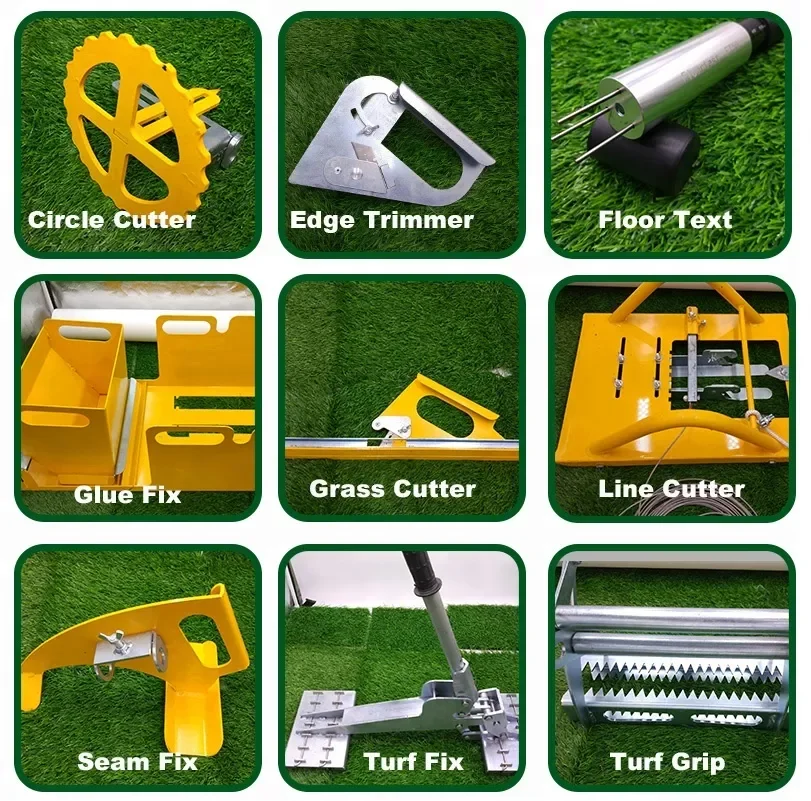 Professional Artificial Grass Installation Tool Kit - Complete Set for Turf Contractors