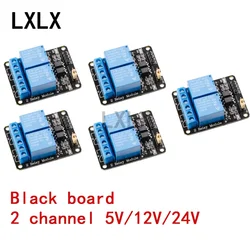 2-10PCS 2 channel 5V/12V/24V Relay Module with Optocoupler High/low Level Trigger Expansion Board for Raspberry Pi Arduino