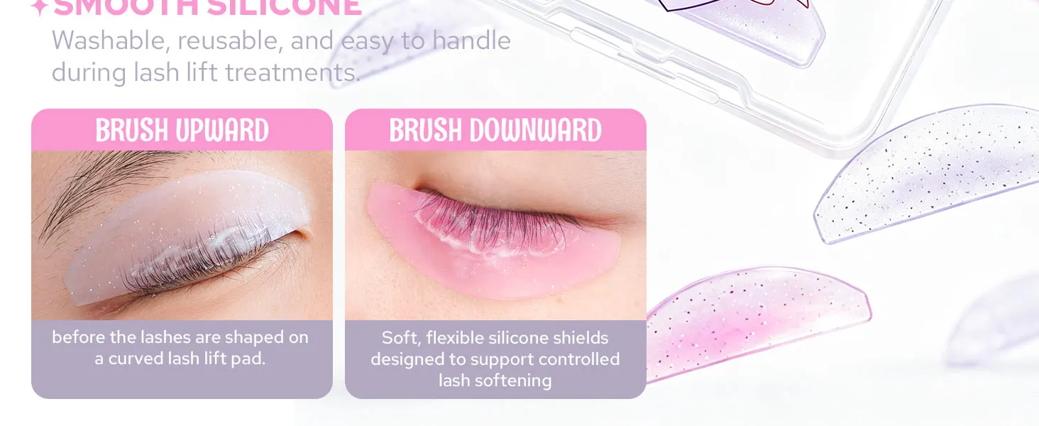PERMANIA Neue 2 Paar Wimpernweichmacher-Pads Silikon-Wimpernlifting-Pad Flache Koreanische Wimpernlifting-Schutzfolie für Nr.1 Perm Wimpernlifting-Tool – Detail 2