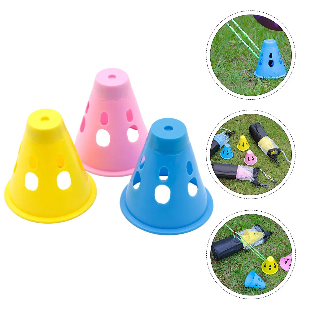 6Pcs Mini Camp Lantern For Outdoor Tent Camping Campers Warning Lamp Lanterns Rainproof Nail Protector Night Light