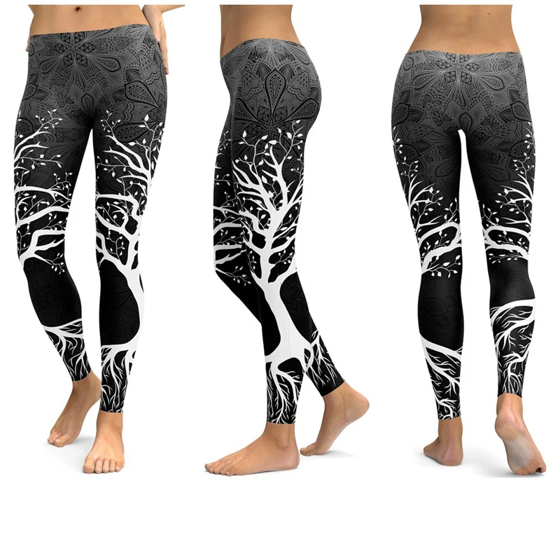 LI-FI Print Yoga Pants Women Unique Fitness Workout Sports Running Leggings Sexy Push Up Gym Wear Elastic Slim