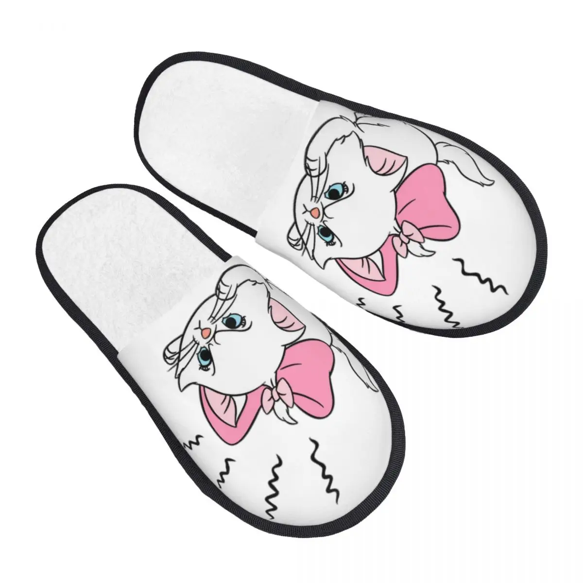 

Custom Cartoon Aristocats Animation Marie Cat Soft Memory Foam House Slippers Women Comfy Warm Anti-skid Sole Slipper