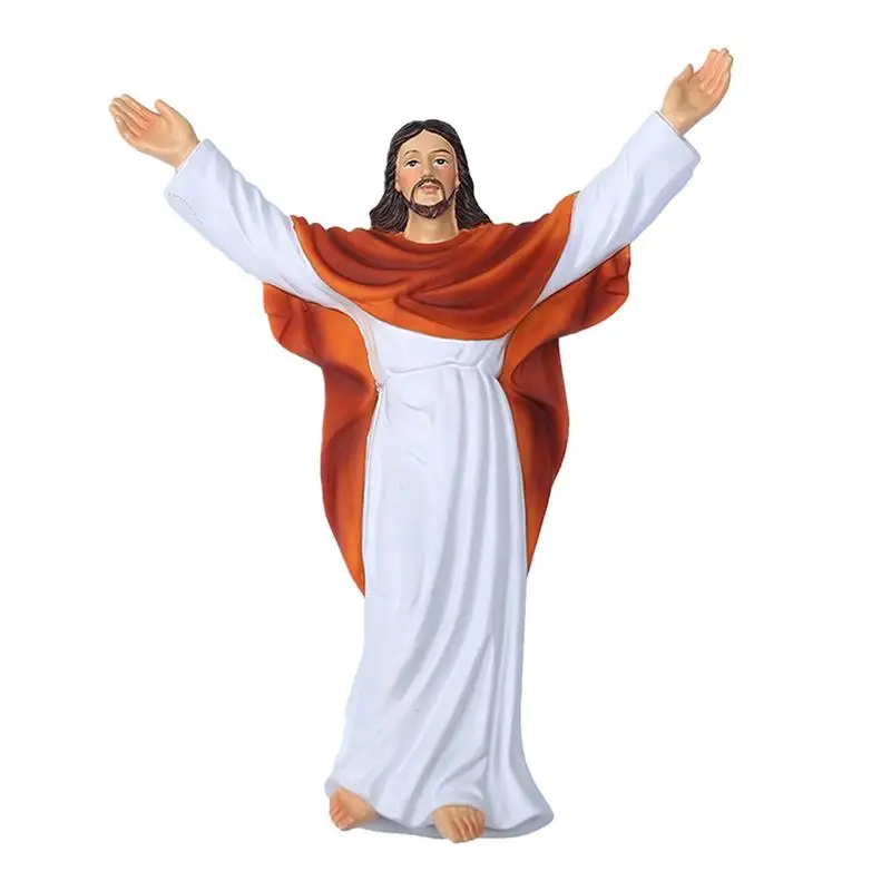 

Decorative Resin Jesus Christ Statue Resurrection Figurine Auto Decoration Christian Saint Statue Festive Gift