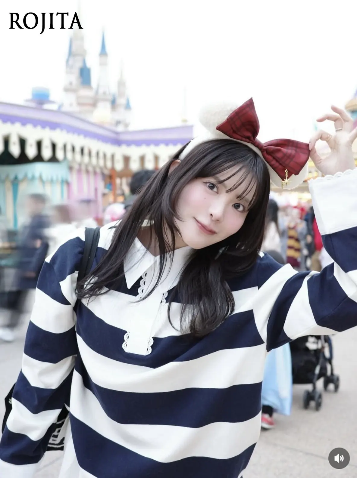 

Japanese Lace Polo Collar Striped Casual Top 2026 Spring New Loose Long Sleeve Sweatshirt Women