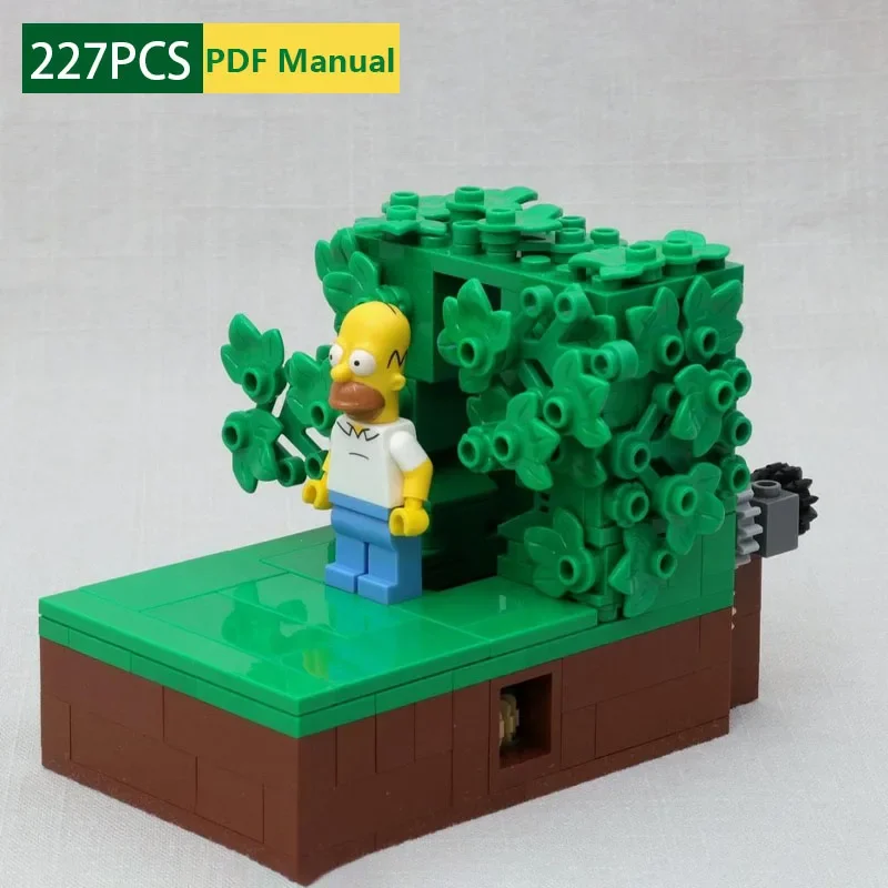 227 pièces MOC bloc de construction Homer support dans les buissons technologie briques anniversaire noël vacances bricolage cadeaux fêtes cadeaux