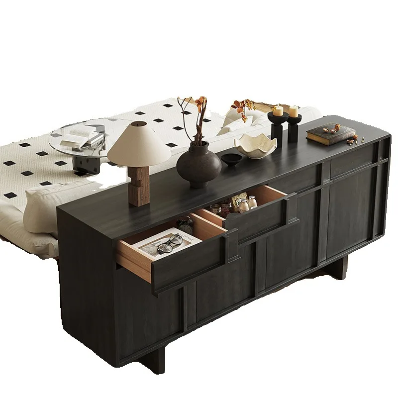 

Bone line solid boxwood bedside dining side cabinet living room locker middle antique sofa back to wall low cabinet