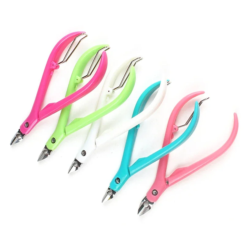 Plastic Handle Nail Clippers Dead Skin Removal Toenail Cutters Anti-Splash Ingrown Paronychia Pedicure Manicure Tools