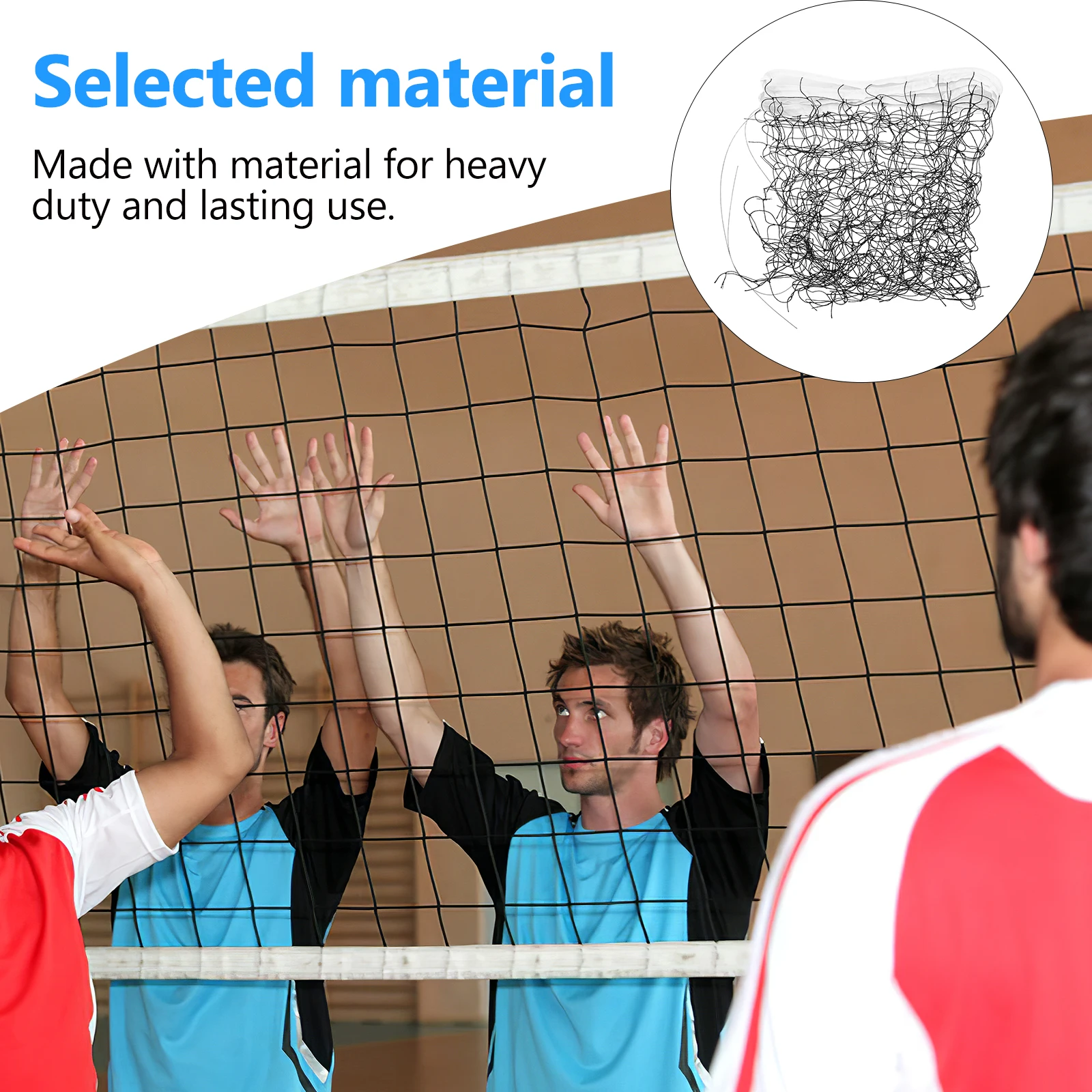 

Heavy Duty Volleyball Stand Net Tough Material Long Durability for Indoor Outdoor Games Portable Design with Steel Wire Support