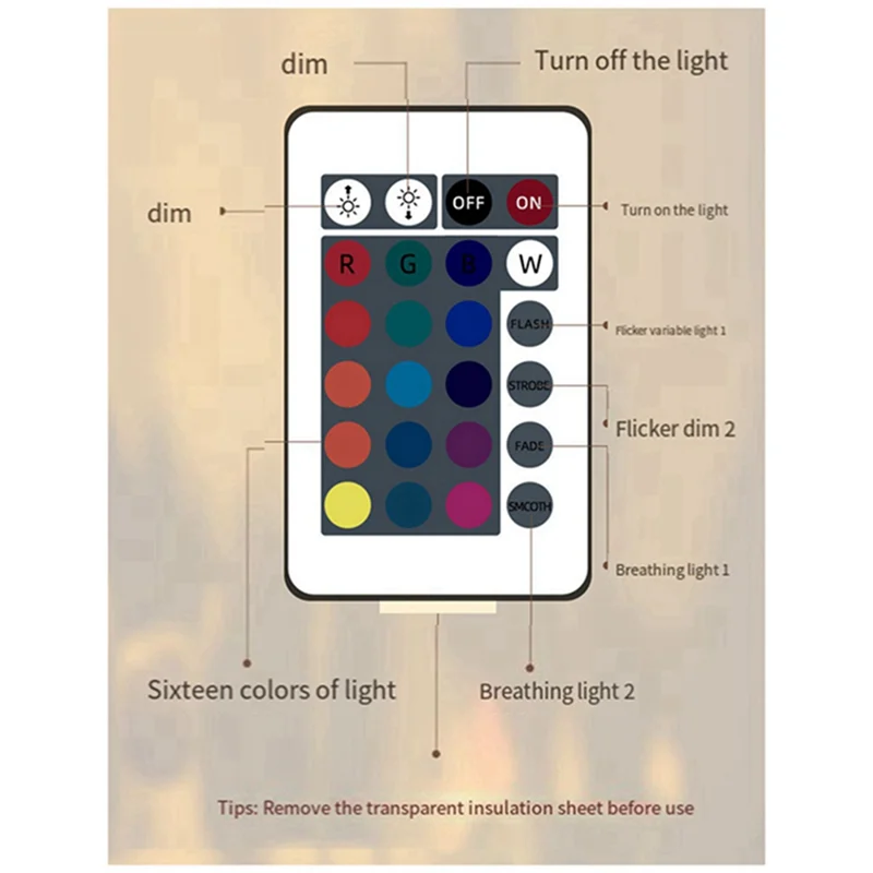AF90-Water Wave Decorative Night Light, Bedroom Atmosphere Light, Wave Projection Desk Light, 16-Color Touch+Remote Control Dura