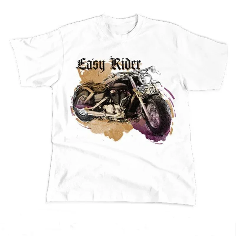 

"Easy Rider" Personalized Motorcyclists Gifts T Shirt Short Sleeve Casual 100% Cotton O-Neck Summer Mens T-shirt New