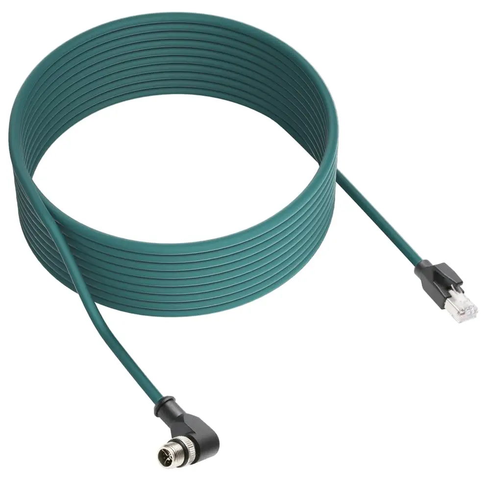 

Кабели Alvin's M12 X-Code 8-контактный разъем Ethernet-кабель RJ45 для камеры Cognex Keyence, высокогибкий кабель Cat6a для промышленного применения