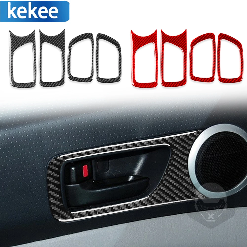 

For Toyota Tacoma 2005-2011 Real Carbon Fiber Car Inner Door Handle Frame Sticker Decor Auto Interior Trim Cover Accessories